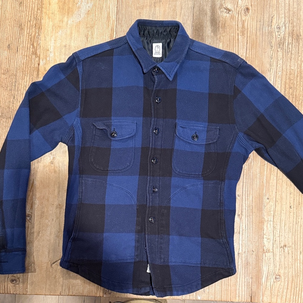 Men's Blue and Black Checkered Casual Shirt